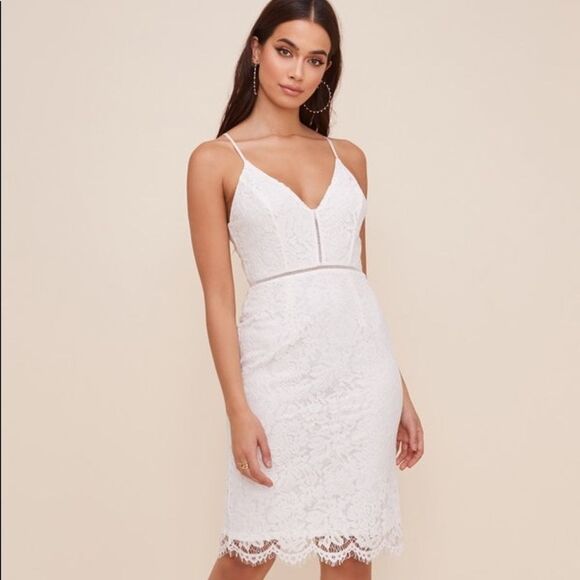 NWT ASTR The Label - Lattice Inset Lace Dress - Picture 2 of 8